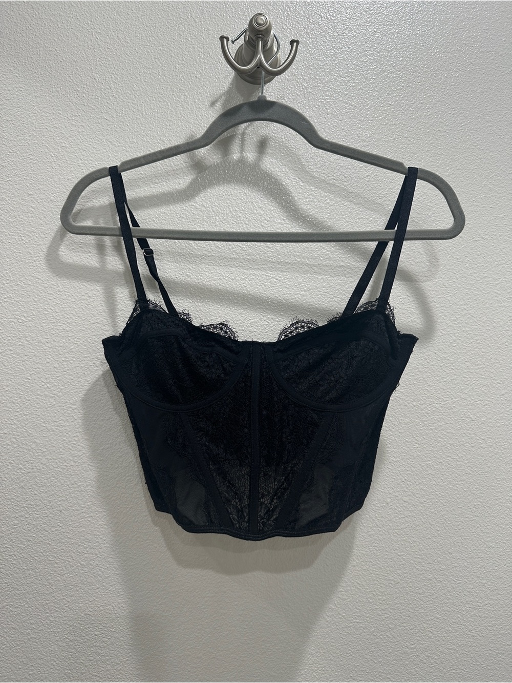 Urban Outfitters Black Lace Bustier Lace Top